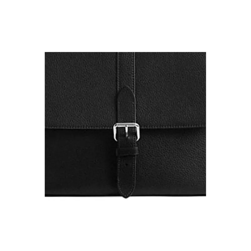 COACH Cow Leather Messenger Bag, Crossbody Bag, Shoulder Bag Large Size Unisex Black-3