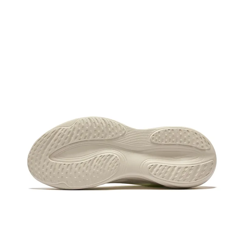 Erke Running Shoes Men Low Top Microcrystal White Wheat Seedling Green-4