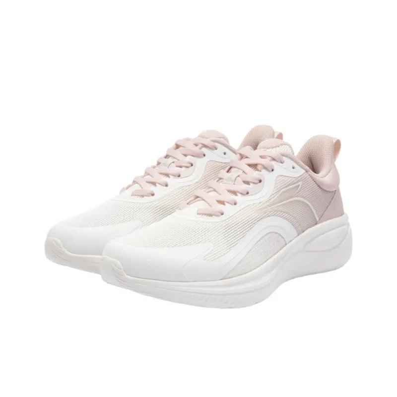 361° Softwalk 3.0 Breathable Lightweight Rebound Low Top Casual Running Shoes Women's White Pink-2