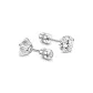 White-Iridescent Sparkle Star Stud Earrings (5MM)