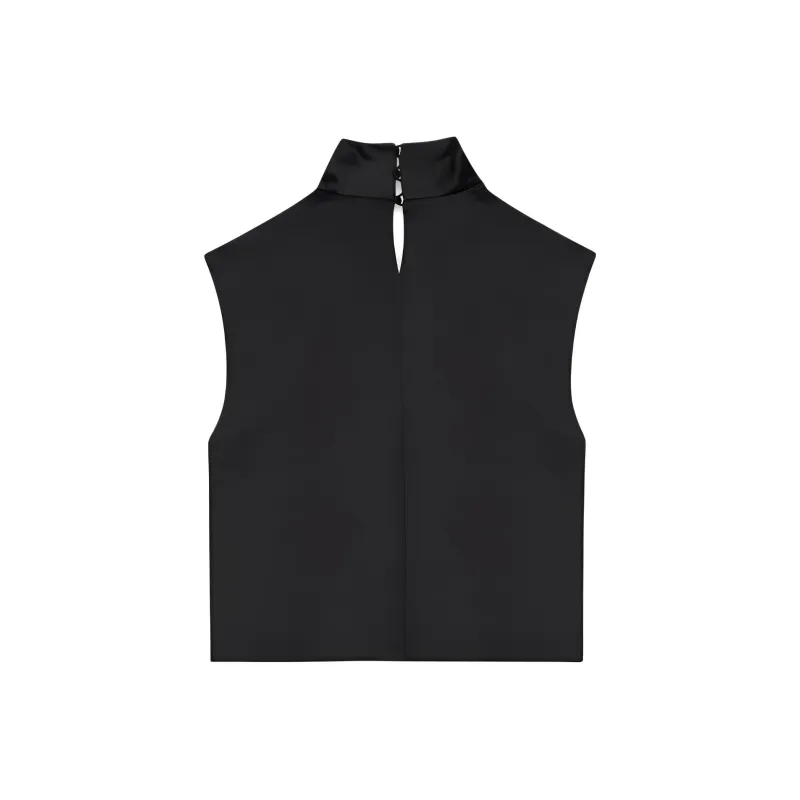 SAINT LAURENT Cowl Back Crop Top-1