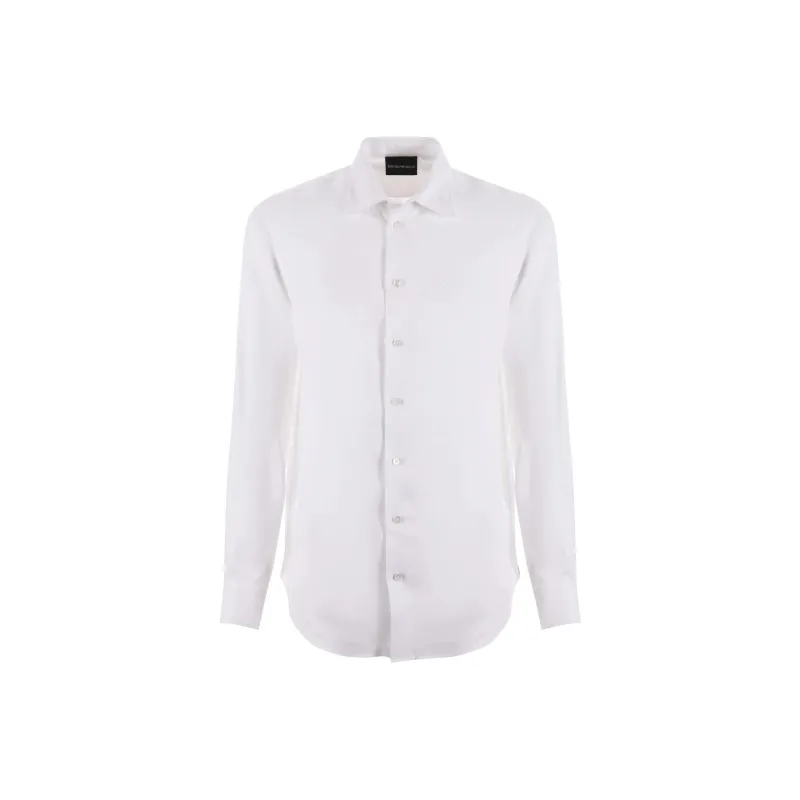 EMPORIO ARMANI Guru Collar Chambray Shirt-0