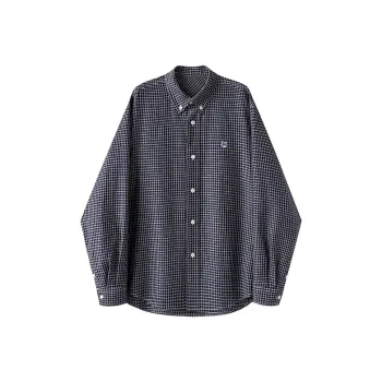 WILLIAM FOX&SONS Shirt Unisex Blue Plaid Color
