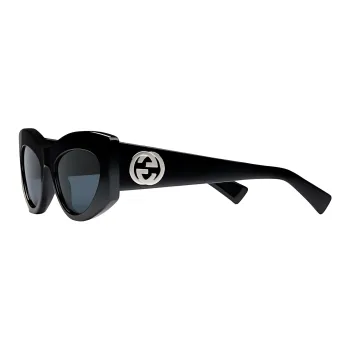 GUCCI Acetate Cat Eye Sunglasses Women's Black