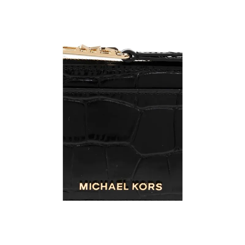 MICHAEL KORS Leather Card Holder Small Size Women's Black-4