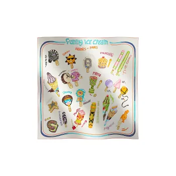 HERMES Silk Scarves Women's White