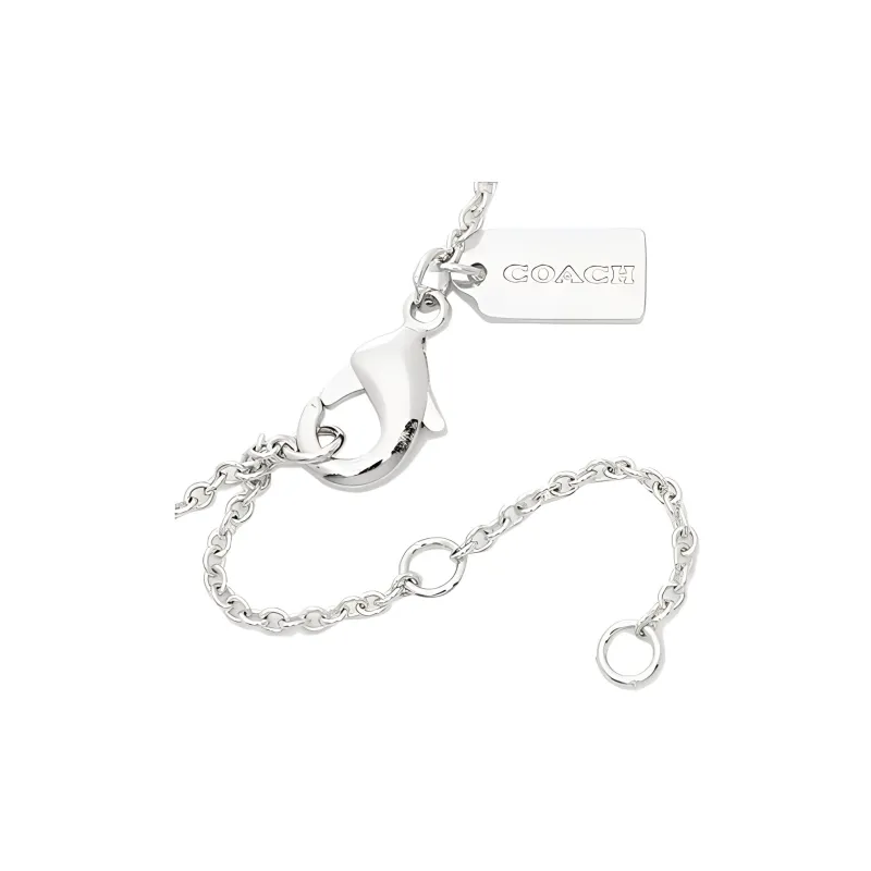 COACH Brass Necklaces Women's Silver-4