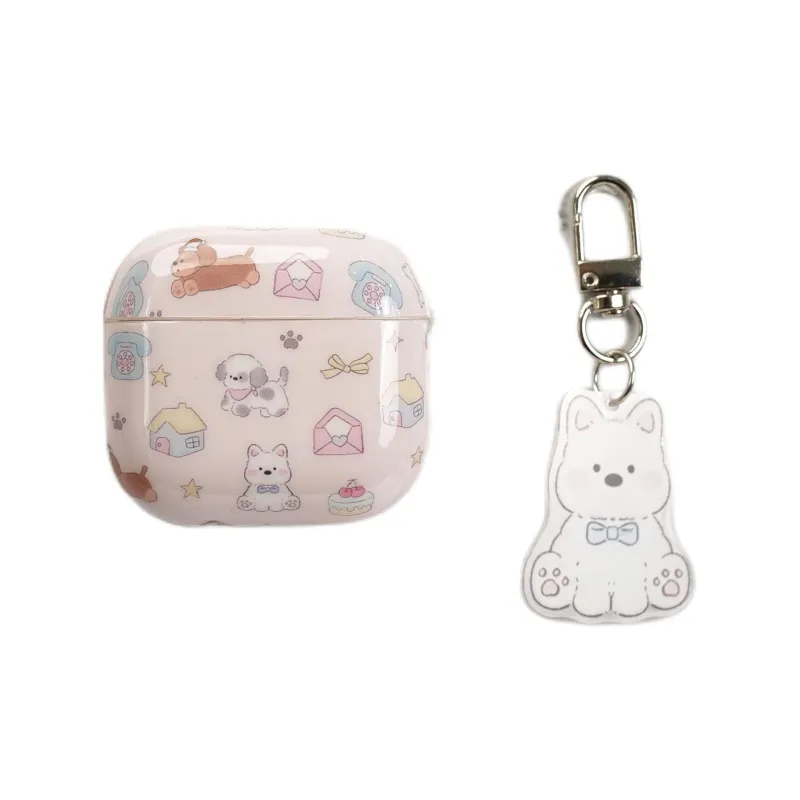 Wei Xin Compatibility With Apple AirPods 4/2/3/4th Generation/AirPods Pro/Pro 2 TPU Phone House Puppy Headphone Cases-1