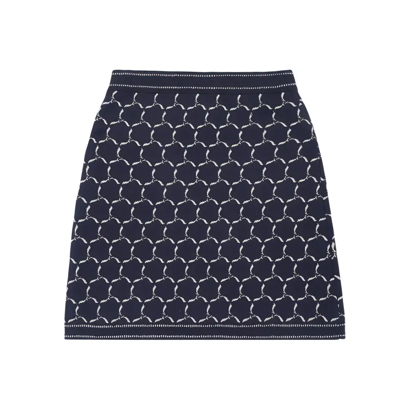 LI NING 1990 Classic Collection Short Skirt Women's Deep Mysterious Blue-1