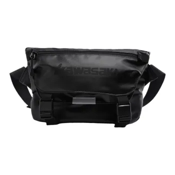 Kawasaki PU Sling Bag Unisex Black/Silver