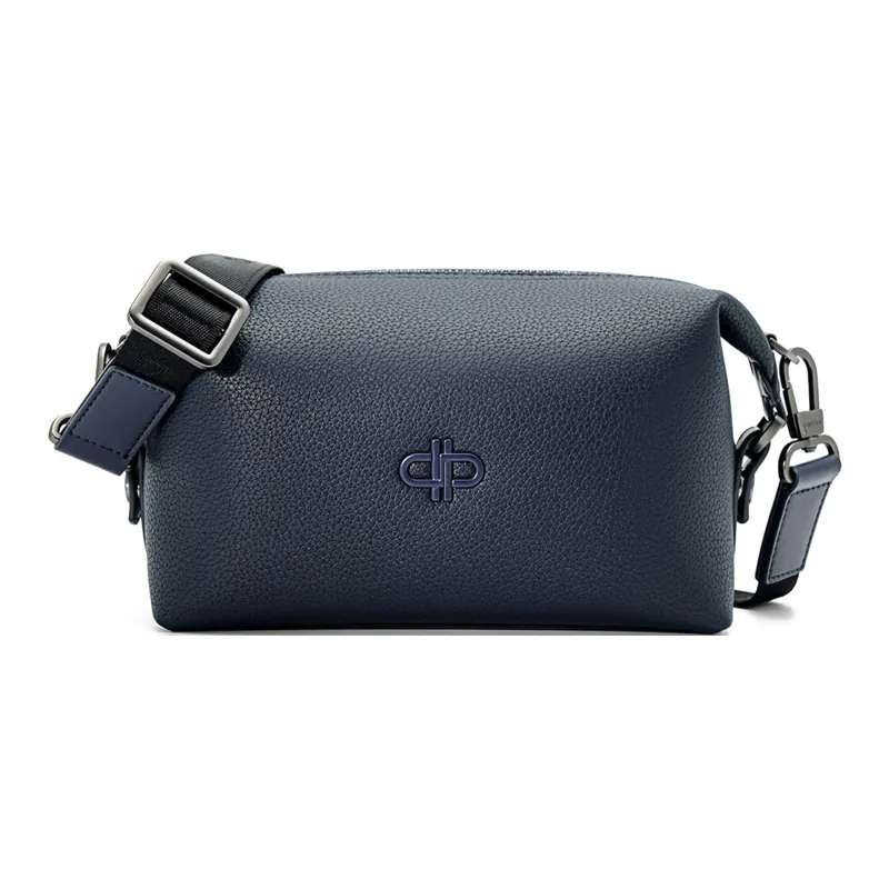 PEDRO Icon Series Synthetic Material Crossbody Bag, Shoulder Bag Small Size Men's Black/Dark Blue-6