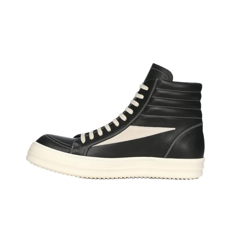 RICK OWENS/RO Hollywood High Top Skateboard Shoes Men's Black-0