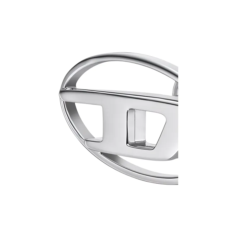 DIESEL Stainless Steel Stud Earrings Unisex Silver-2