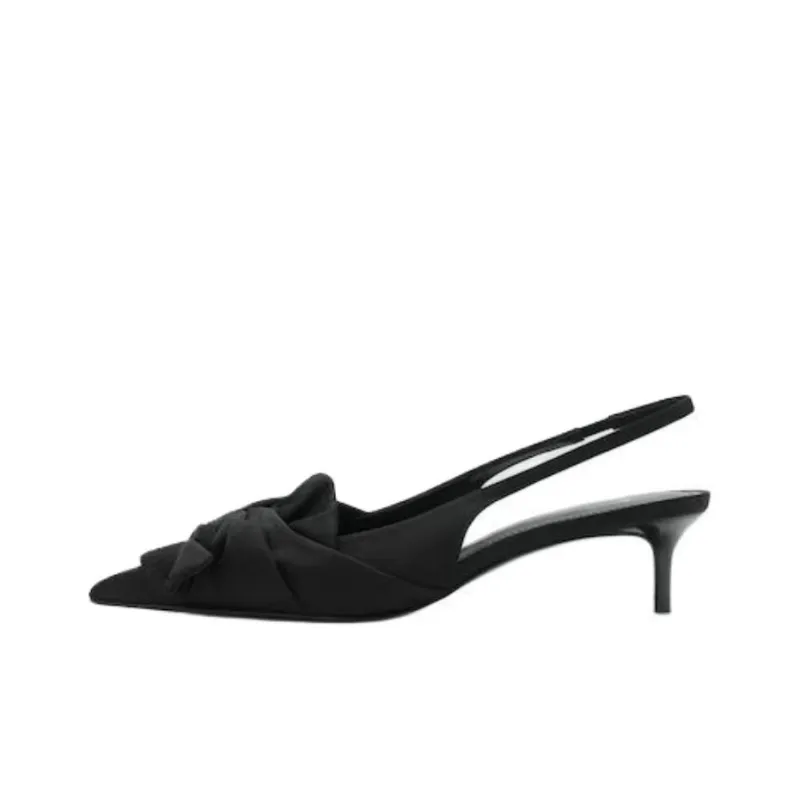 MANGO Slim Heel High Heels 5cm Women's Black-0