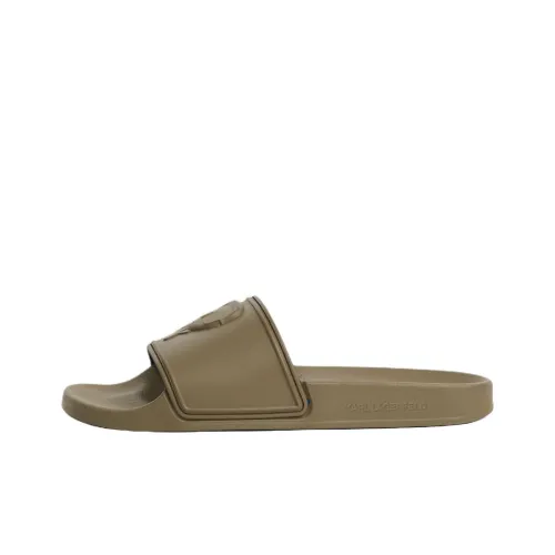 KARL LAGERFELD IKON Slide Slippers Men's Green
