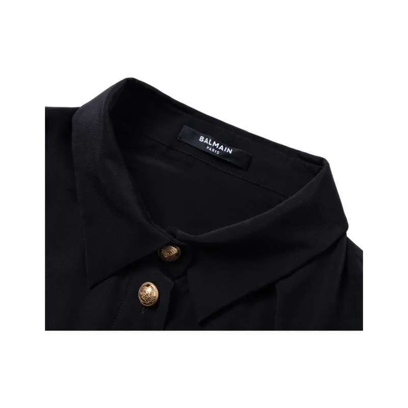 BALMAIN Embossed Buttons Long Sleeved Shirt-3
