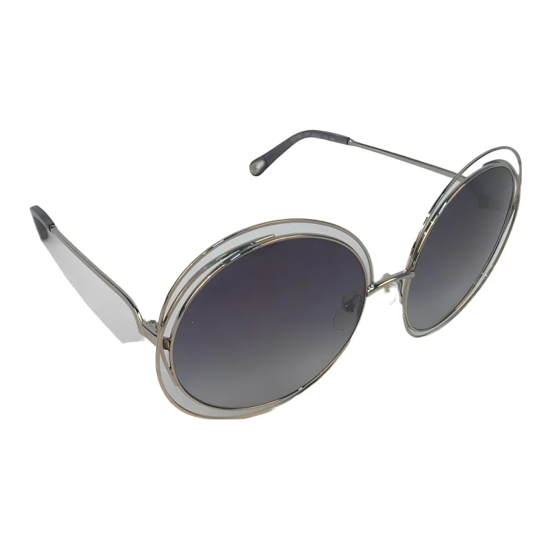 Chloe Metal Round Sunglasses Unisex Gold-1