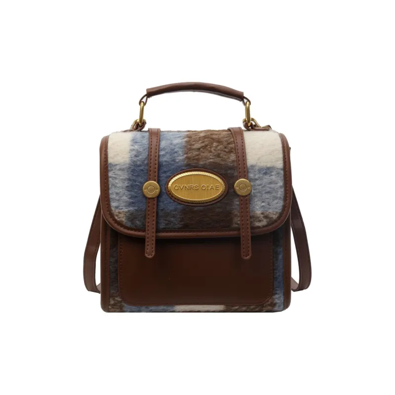 HCXK Woolen Backpack Women's Red/Green/Coffee/Blue-18