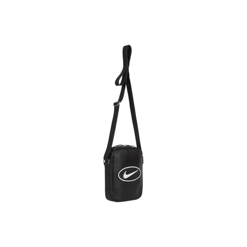 Supreme Nike Collaboration Buffalo Leather Shoulder Bag, Crossbody Bag Unisex Black-1