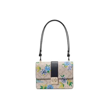 Kate Spade Flower Artificial Leather Shoulder Bag Medium Size Women's Multicolor