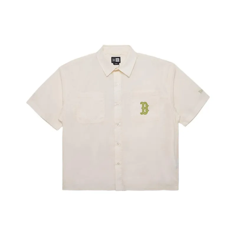 New Era x MLB Shirt Unisex Ivory White-0