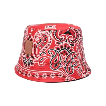 Sandro Polyester, Calfskin, Cotton Bucket Hats Women's Red