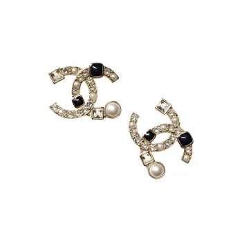 CHANEL Earrings Women's Gold