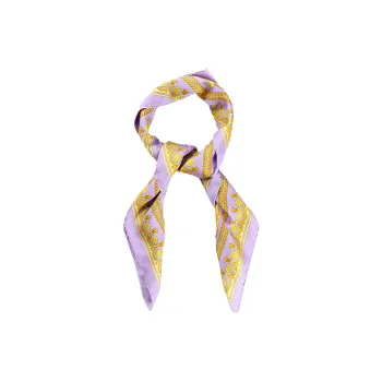 VERSACE Silk Scarves Women's Purple