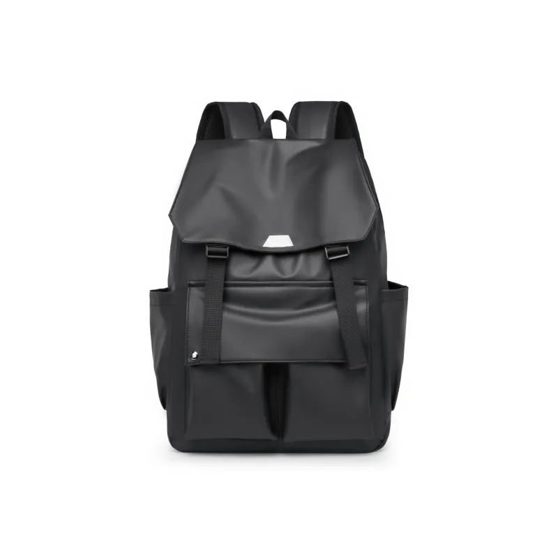 Yalu Nylon Backpack Unisex Black/Gray/Blue-0