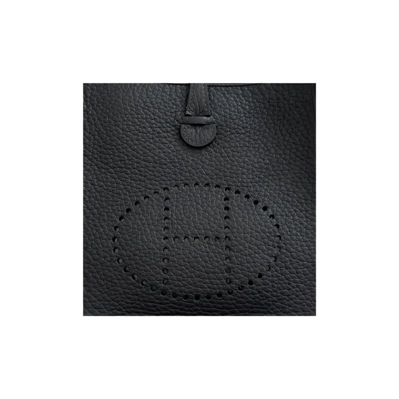 HERMES Evelyne Clemence Bullock Leather Shoulder Bag, Crossbody Bag Mini Women's Slate Gray & Sapphire Blue-1