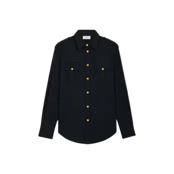 CELINE Military Shirt In Cotton Wool Twill