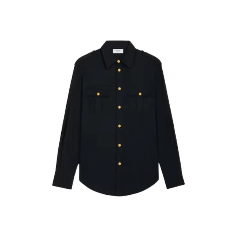 CELINE Military Collared Button Up Shirt-0