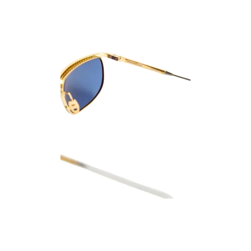 JACQUES MARIE MAGE Irregular Shape Sunglasses Unisex Gold-2