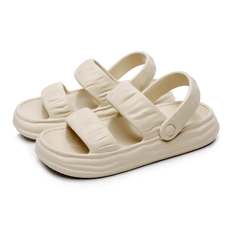 Golofi Minimalist Style Squashy And Bouncy Feeling Slippers For Women's Summer Platform Home Use-8