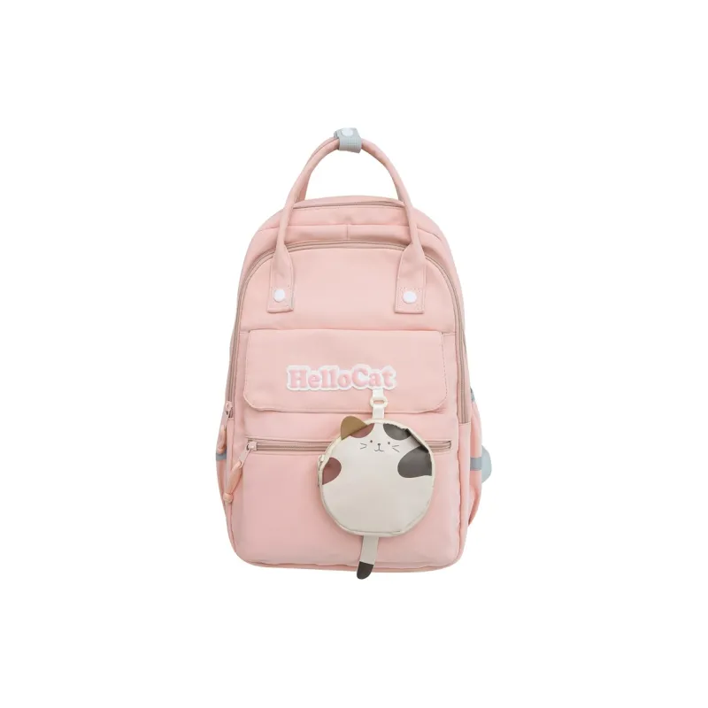 SEVENMOONS Nylon Backpack Regular Unisex Pink/Purple/Green/Blue/Brown/Black-0