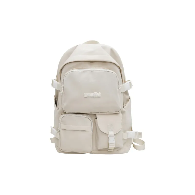 SEVENMOONS Nylon Backpack Unisex White/Black/Red/Purple-0