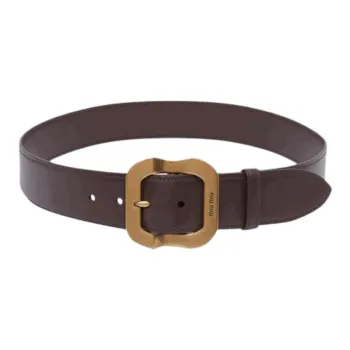 MIU MIU Leather Belts Women's Brown 