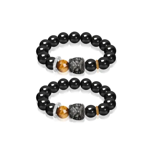 Cuz Strange Intention Obsidian Bracelets Men's