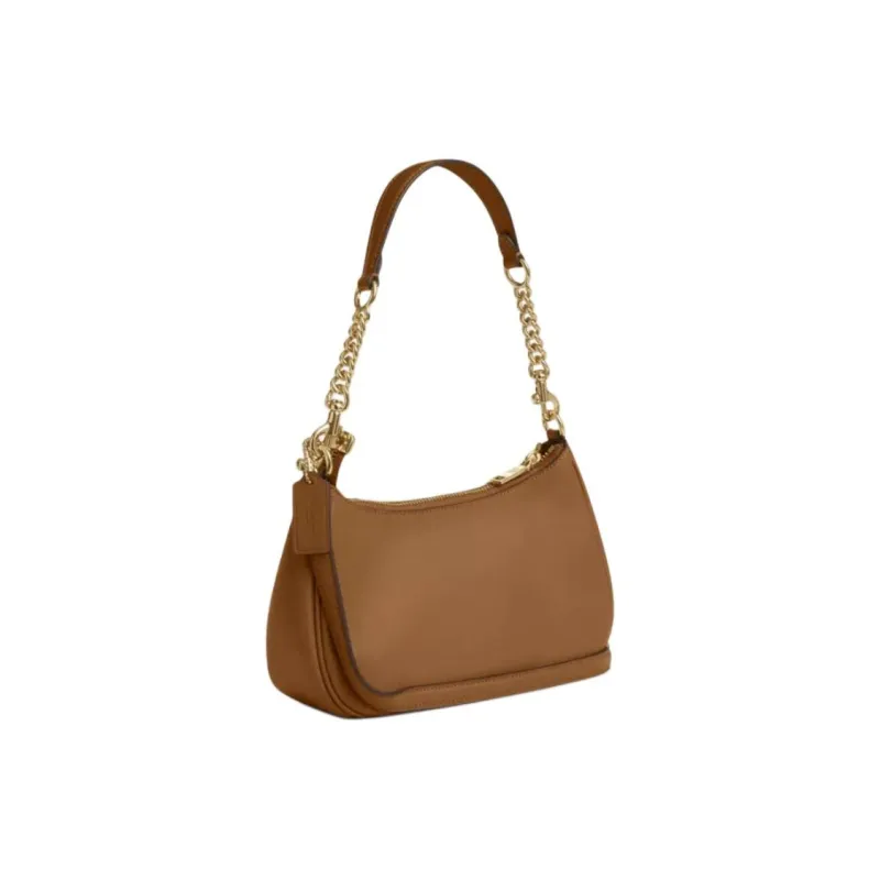 COACH Teri Leather Portable Crossbody Bag, Shoulder Bag Medium Size Women's Honeys Brown-1