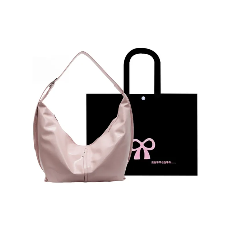 HACIN PU Shoulder Bag Regular Women's White/Silver/Black/Blue/Pink-14