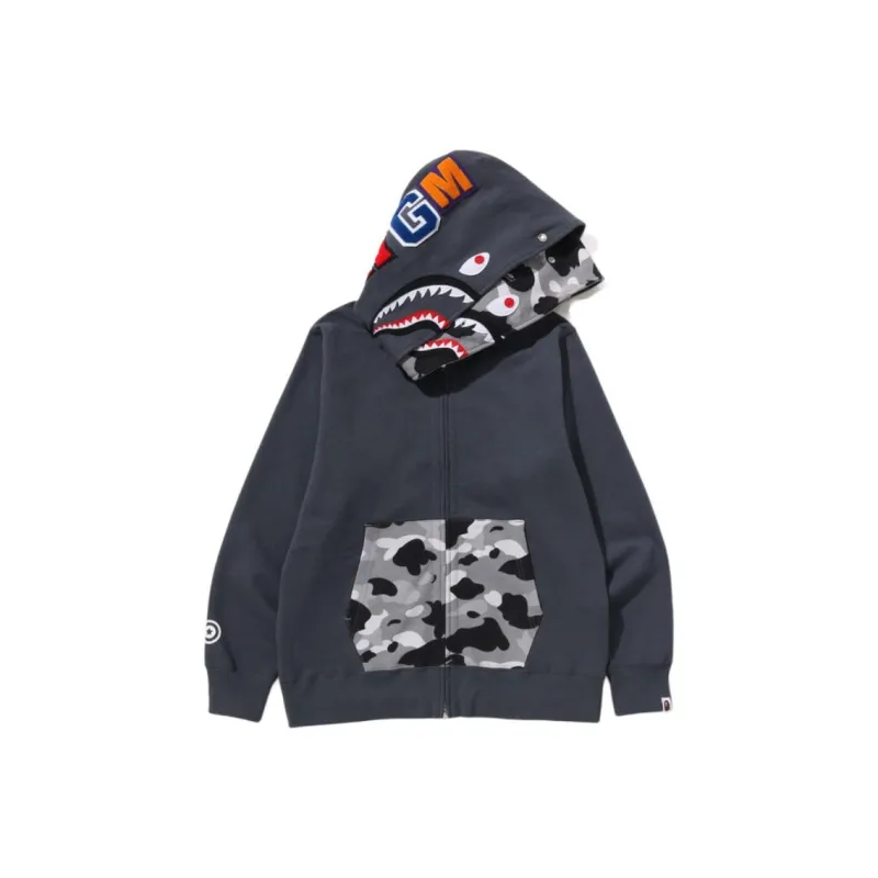 Bape 1st Camo Shark Full Zip Double Hoodie-4