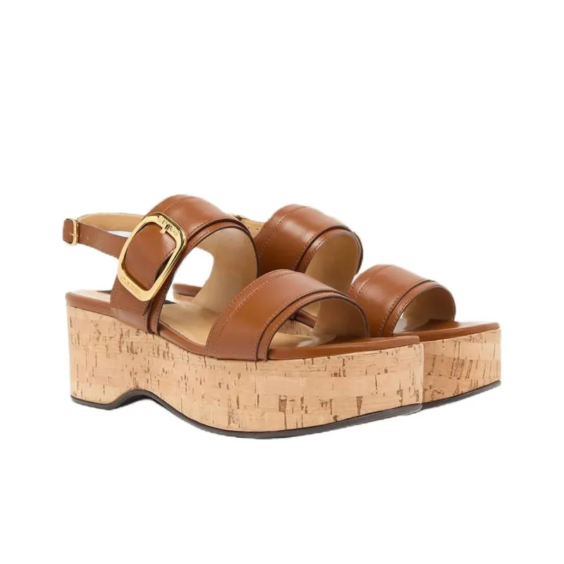 Carel Francine One Strap Sandals 6cm Women's Cognac-2