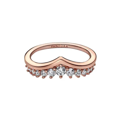 Pandora Synthetic Cubic Zirconia Rings Women's Rose Gold