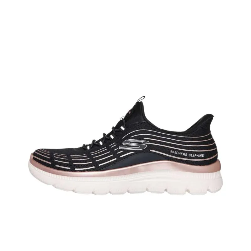 Skechers Slip ins Anti Slip Wear Resistant Low Top Casual Shoes Women's Black-0