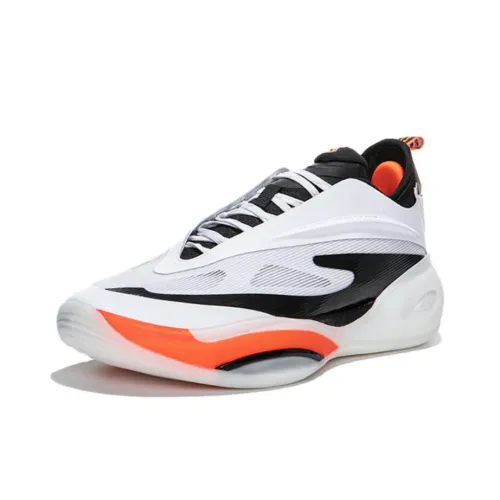 Erke Qian Xun 2.0 Cushioning, Slip Resistant, Rebound Low Top Cushioning Gel Basketball Shoes Men's White Black