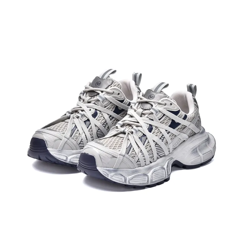MISTERY Breathable And Lightweight Low Top Chunky Sneakers Women's-14