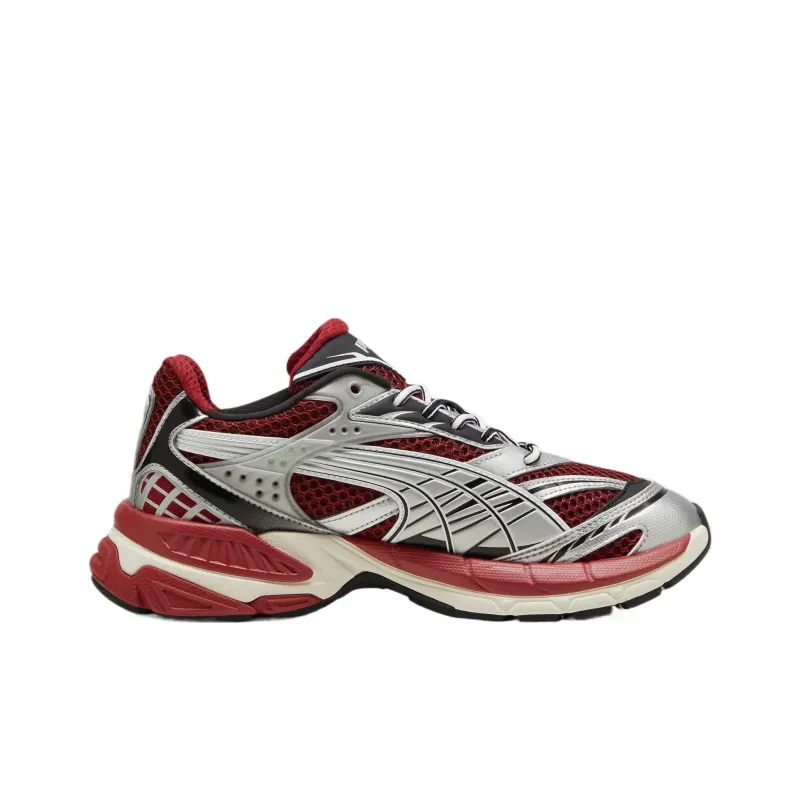 PUMA Velophasis Low Top Running Shoes Unisex Red Silver-1