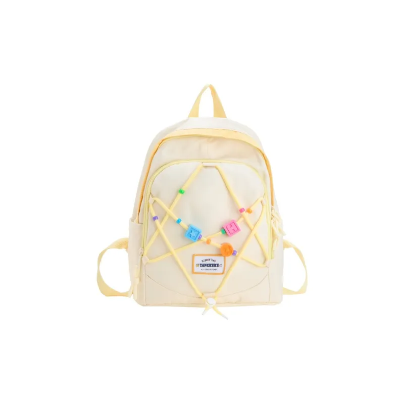 XIANGSU Nylon Backpack Unisex Light Blue/Beige/Pink/Purple/Dark Blue-5