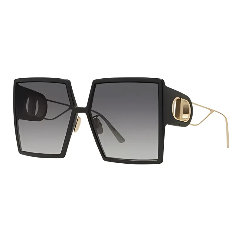 DIOR Plastic Irregular Shape Sunglasses Women's Black-0