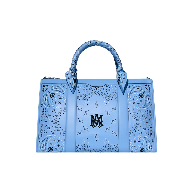 AMIRI Calfskin Shoulder Bag Crossbody Bag Handbag Unisex Blue-0